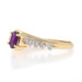 Yellow Gold Amethyst Diamond Ring - 14k Oval .42ctw Asymmetrical Yellow Gold Amethyst Diamond Ring - 14k Oval .42ctw Asymmetrical