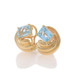 Yellow Gold Aquamarine Swirl Large Stud Earrings - 14k Emerald 4.00ctw Pierced Yellow Gold Aquamarine Swirl Large Stud Earrings - 14k Emerald 4.00ctw Pierced