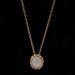 Yellow Gold Australian Opal Pendant Necklace 16" - 14k Oval Cabochon .80ct Yellow Gold Australian Opal Pendant Necklace 16" - 14k Oval Cabochon .80ct