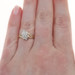 Yellow Gold Diamond Cluster Bypass Ring - 14k Round Brilliant .50ctw Waterfall