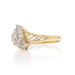 Yellow Gold Diamond Cluster Bypass Ring - 14k Round Brilliant .50ctw Waterfall