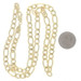Yellow Gold Diamond Cut Figaro Chain Men's Necklace 19 3/4" - 10k Yellow Gold Diamond Cut Figaro Chain Men's Necklace 19 3/4" - 10k