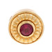 Yellow Gold Rubellite Tourmaline Vintage Solitaire Slide Charm -14k Round 1.10ct Yellow Gold Rubellite Tourmaline Vintage Solitaire Slide Charm -14k Round 1.10ct
