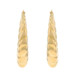 Yellow Gold Rope Crescent Tapered Hoop Earrings - 18k Pierced Yellow Gold Rope Crescent Tapered Hoop Earrings - 18k Pierced