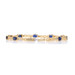 Yellow Gold Sapphire Diamond Link Bracelet 7 1/4" - 14k Oval 5.85ctw Yellow Gold Sapphire Diamond Link Bracelet 7 1/4" - 14k Oval 5.85ctw