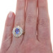 Yellow Gold Tanzanite Diamond Halo Ring - 14k Oval 2.68cwt Yellow Gold Tanzanite Diamond Halo Ring - 14k Oval 2.68cwt