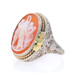 White Gold Carved Shell Cameo Art Deco Three Graces Cameo Ring - 14k Filligree White Gold Carved Shell Cameo Art Deco Three Graces Cameo Ring - 14k Filligree