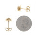 Yellow Gold Flower Stud Earrings - 14k Blossoms Pierced