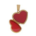 Yellow Gold Heart Locket Pendant - 10k Two Frames Love Yellow Gold Heart Locket Pendant - 10k Two Frames Love
