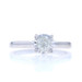 White Gold Diamond Engagement Ring - 10k Round Brilliant .50ctw Cathedral