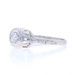 White Gold Diamond Art Deco Solitaire Engagement Ring - 14k 18k European .20ct