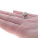 White Gold Diamond Cluster Engagement Ring-10k Round & Single .50ctw Double Halo