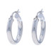 White Gold Hoop Earrings - 14k Pierced