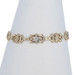 Yellow Gold Diamond Art Deco Link Bracelet 7 1/2" - 10k Round Brilliant .20ctw