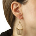 Yellow Gold Draped Chain Dangle Earrings 7 1/4" - 18k Pierced