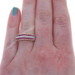 Yellow Gold Ruby Diamond Stripe Band - 10k Round 4.00ctw Cluster Ring