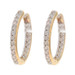 Yellow Gold Diamond Inside-Out Hoop Earrings -18k Round Brilliant .66ctw Pierced