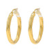 Yellow Gold Rope Twist Hoop Earrings - 14k Pierced