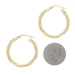 Yellow Gold Rope Twist Hoop Earrings - 14k Pierced