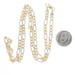 Yellow Gold Diamond Cut Figaro Chain Necklace 18" - 14k Italy