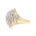 Yellow Gold Diamond Cluster Cocktail Ring - 10k Round Brilliant 1.00ctw
