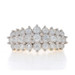 Yellow Gold Diamond Tiered Cluster Ring - 14k Round Brilliant 1.00ctw