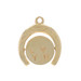 Yellow Gold Good Luck Spinner Charm - 14k I Love You Pendant Moves
