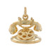 Yellow Gold Rotary Phone Charm - 14k Love Moves Love Message