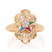 Yellow Gold Gemstones Order of the Easter Star Ring - 14k Star Point Masonic