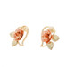 Yellow Gold Heart Blossom Black Hills Gold Stud Earrings 10k Rose Bud Pierced