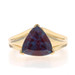 Yellow Gold Lab-Created Color Change Sapphire Solitaire Ring 10k Trillion 3.39ct