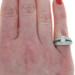 JB Star Emerald Diamond Stripe Cluster Cocktail Band Platinum 900 2.30ctw Ring