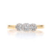 Yellow Gold Diamond Cluster Ring 14k Round Brilliant .25ctw Three-Stone