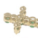 Yellow Gold Emerald Diamond Cross Pendant 14k Round .55ctw Faith