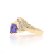 Yellow Gold Tanzanite Diamond Bypass Ring 14k Trillion 1.41ctw