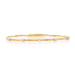 Yellow Gold Diamond Twisted Station Bangle Bracelt 7" 14k Round Brilliant .28ctw