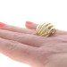 David Yurman Sculpted Cable Dome Statement Band Yellow Gold 18k Ring