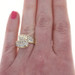 Yellow Gold Diamond Bypass Band 14k Round and Baguette 1.00ctw Ribbon Ring