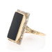 Yellow Gold Onyx Vintage Signet Ring 10k Milgrain