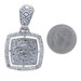 John Hardy Naga Diamond Enhancer Pendant Sterling Silver 925 Round .75ctw Pave