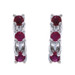 White Gold Ruby Journey Drop Earrings 14k Round .48ctw Pierced