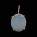Yellow Gold Ethiopian Opal Solitaire Pendant 14k Oval Cabochon 3.00ct
