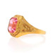 Yellow Gold Glass Vintage Solitaire Ring 10k SZ 6 1/2