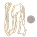 Yellow Gold Paperclip Chain Necklace 17 1/2" - 14k Italy