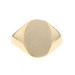 Yellow Gold Engravable Signet Ring 10k Brushed