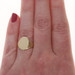 Yellow Gold Engravable Signet Ring 10k Brushed