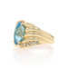 Yellow Gold Topaz Diamond Ring 14k Marquise 2.29ctw Ribbed