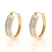 Yellow Gold Diamond Hoop Earrings 10k Single .50ctw