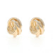 Yellow Gold Intertwined Circle Earring Enhancers Stud Jackets 14k