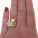 Yellow Gold Basket Weave Statement Band 14k Knot Ring